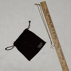 Coach Gold Necklace with Floral Pendant